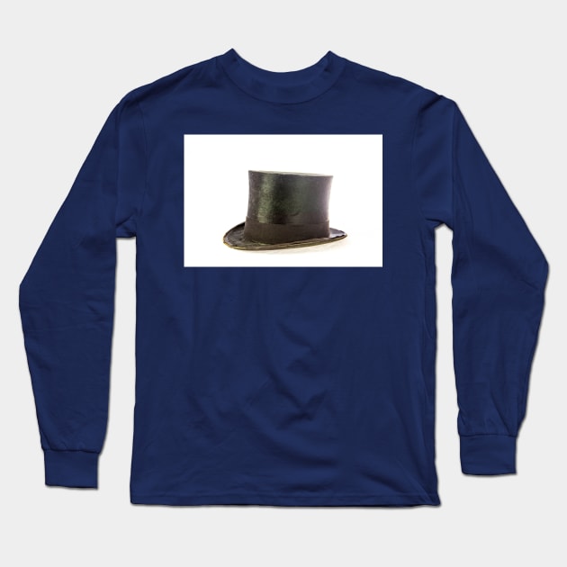 Black Top Hat Long Sleeve T-Shirt by tommysphotos